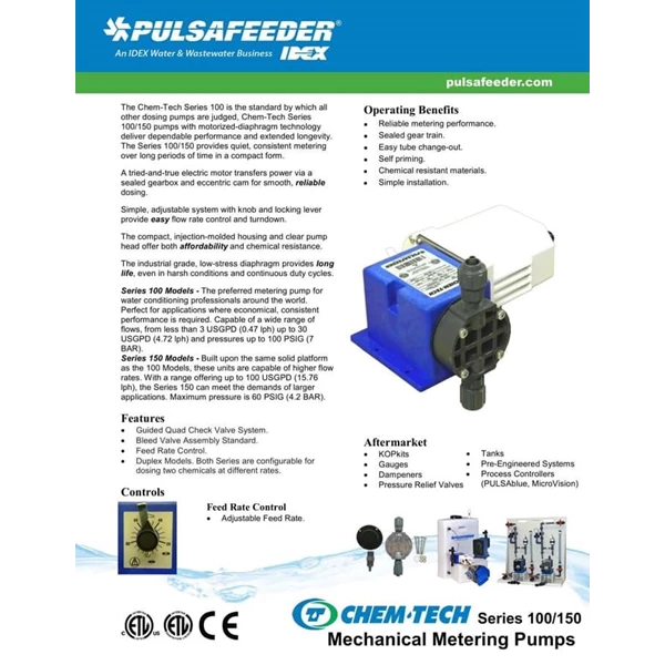 Dosing Pump Dosing Pump ChemTech - ChemTech Pulsafeeder Cheap & Complete